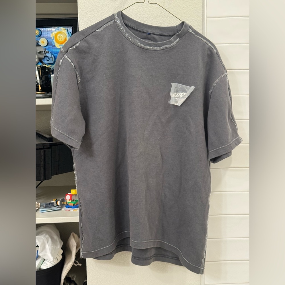 Grey Ader Error t-shirt w/ Layered Plastic detail - Unisex M